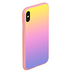 Чехол iPhone XS Max матовый Нежный жёлто-сиреневый градиент, цвет: 3D-баблгам — фото 2