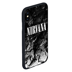 Чехол iPhone XS Max матовый Nirvana black graphite, цвет: 3D-черный — фото 2