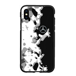 Чехол iPhone XS Max матовый Mercedes benz sport germany steel, цвет: 3D-черный