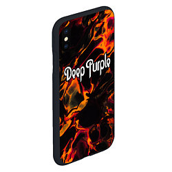 Чехол iPhone XS Max матовый Deep Purple red lava, цвет: 3D-черный — фото 2