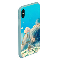 Чехол iPhone XS Max матовый Sousou no Frieren Himmel butterfly, цвет: 3D-мятный — фото 2