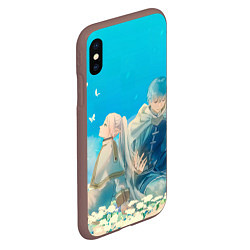 Чехол iPhone XS Max матовый Sousou no Frieren Himmel butterfly, цвет: 3D-коричневый — фото 2