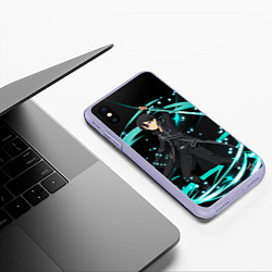 Чехол iPhone XS Max матовый Кирито из Сао, цвет: 3D-светло-сиреневый — фото 2