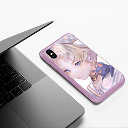 Чехол iPhone XS Max матовый Sailor Moon Усаги Цукино, цвет: 3D-сиреневый — фото 2