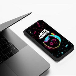 Чехол iPhone XS Max матовый Arctic Monkeys - rock star cat, цвет: 3D-черный — фото 2