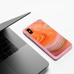 Чехол iPhone XS Max матовый Мраморный паттерн, цвет: 3D-баблгам — фото 2