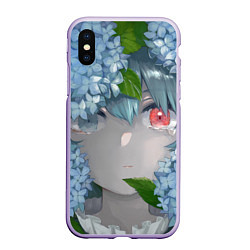 Чехол iPhone XS Max матовый Touhou Project Когаса Татара слёзы на глазах, цвет: 3D-светло-сиреневый