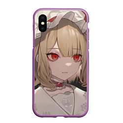 Чехол iPhone XS Max матовый Touhou Project Flandre милая, цвет: 3D-фиолетовый