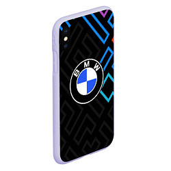 Чехол iPhone XS Max матовый Bmw абстракция, цвет: 3D-светло-сиреневый — фото 2