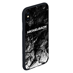 Чехол iPhone XS Max матовый Nickelback black graphite, цвет: 3D-черный — фото 2