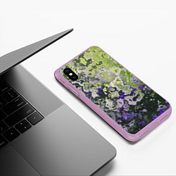 Чехол iPhone XS Max матовый Абстрактный эффект ржавчины, цвет: 3D-сиреневый — фото 2