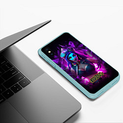 Чехол iPhone XS Max матовый League Of Legends Akali Kda, цвет: 3D-мятный — фото 2