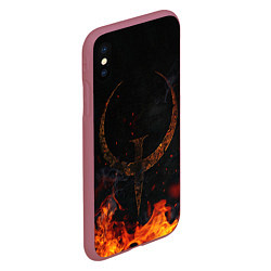 Чехол iPhone XS Max матовый Quake one, цвет: 3D-малиновый — фото 2