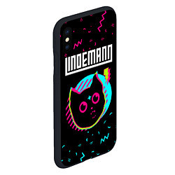 Чехол iPhone XS Max матовый Lindemann - rock star cat, цвет: 3D-черный — фото 2