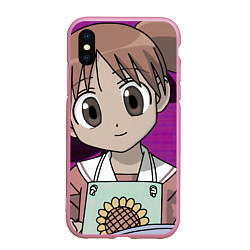 Чехол iPhone XS Max матовый Azumanga Daioh Тиё Михама, цвет: 3D-розовый