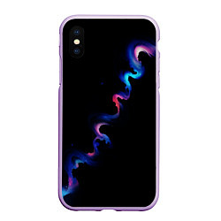 Чехол iPhone XS Max матовый Звёздный дым, цвет: 3D-сиреневый