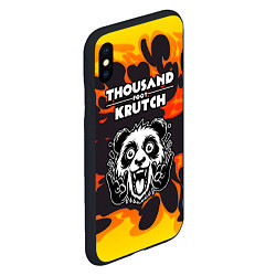 Чехол iPhone XS Max матовый Thousand Foot Krutch рок панда и огонь, цвет: 3D-черный — фото 2
