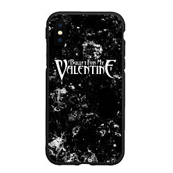 Чехол iPhone XS Max матовый Bullet For My Valentine black ice, цвет: 3D-черный