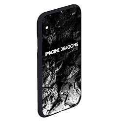 Чехол iPhone XS Max матовый Imagine Dragons black graphite, цвет: 3D-черный — фото 2