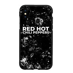 Чехол iPhone XS Max матовый Red Hot Chili Peppers black ice, цвет: 3D-черный