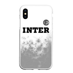 Чехол iPhone XS Max матовый Inter sport на светлом фоне посередине, цвет: 3D-белый