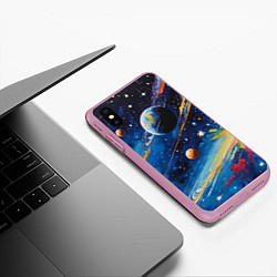 Чехол iPhone XS Max матовый Цвета вселенной, цвет: 3D-розовый — фото 2