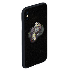 Чехол iPhone XS Max матовый Разбитый противогаз радиация, цвет: 3D-черный — фото 2