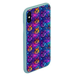 Чехол iPhone XS Max матовый Furry anime face, цвет: 3D-мятный — фото 2