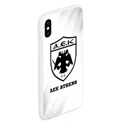 Чехол iPhone XS Max матовый AEK Athens sport на светлом фоне, цвет: 3D-белый — фото 2