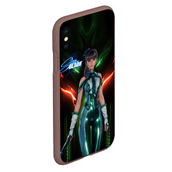 Чехол iPhone XS Max матовый Stellar Blade Eve в полный рост, цвет: 3D-коричневый — фото 2