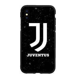 Чехол iPhone XS Max матовый Juventus sport на темном фоне, цвет: 3D-черный