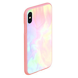 Чехол iPhone XS Max матовый Светлые краски тай-дай, цвет: 3D-баблгам — фото 2