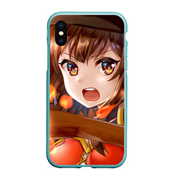 Чехол iPhone XS Max матовый Konosuba Мэгумин cute, цвет: 3D-мятный