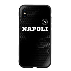 Чехол iPhone XS Max матовый Napoli sport на темном фоне посередине, цвет: 3D-черный