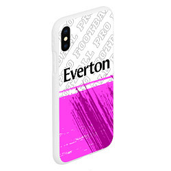 Чехол iPhone XS Max матовый Everton pro football посередине, цвет: 3D-белый — фото 2