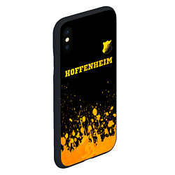 Чехол iPhone XS Max матовый Hoffenheim - gold gradient посередине, цвет: 3D-черный — фото 2