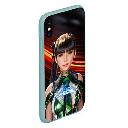 Чехол iPhone XS Max матовый Stellar Blade Eve dark, цвет: 3D-мятный — фото 2