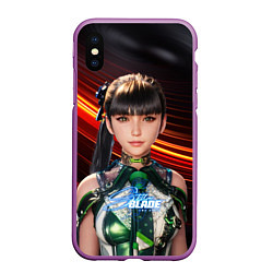 Чехол iPhone XS Max матовый Stellar Blade Eve dark, цвет: 3D-фиолетовый