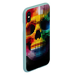 Чехол iPhone XS Max матовый Lego skull fantasy - ai art, цвет: 3D-мятный — фото 2