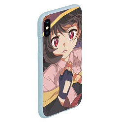 Чехол iPhone XS Max матовый Konosuba Мэгумин cute, цвет: 3D-голубой — фото 2