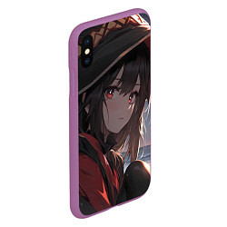 Чехол iPhone XS Max матовый Konosuba Мэгумин cute, цвет: 3D-фиолетовый — фото 2