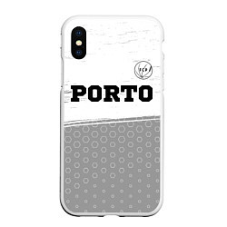 Чехол iPhone XS Max матовый Porto sport на светлом фоне посередине, цвет: 3D-белый