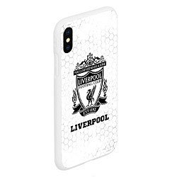 Чехол iPhone XS Max матовый Liverpool sport на светлом фоне, цвет: 3D-белый — фото 2