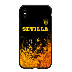 Чехол iPhone XS Max матовый Sevilla - gold gradient посередине, цвет: 3D-черный