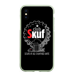 Чехол iPhone XS Max матовый Skuf club, цвет: 3D-салатовый