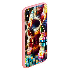 Чехол iPhone XS Max матовый Три черепа - авангард нейросеть, цвет: 3D-баблгам — фото 2