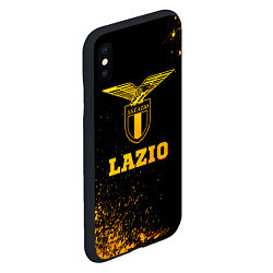 Чехол iPhone XS Max матовый Lazio - gold gradient, цвет: 3D-черный — фото 2