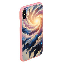 Чехол iPhone XS Max матовый Космическая галактика - нейросеть фантазия, цвет: 3D-баблгам — фото 2