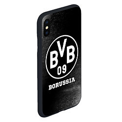 Чехол iPhone XS Max матовый Borussia sport на темном фоне, цвет: 3D-черный — фото 2