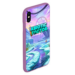 Чехол iPhone XS Max матовый Abiotic Factor world, цвет: 3D-фиолетовый — фото 2